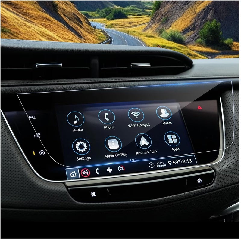 BSTW for 2025 Cadillac XT5 Screen Protector for 2017-2025 XT5/2020-2025 Cadillac XT6 Premium Luxury/Sport 8" Display for 2024 Cadillac XT5 Accessories 9H Tempered Glass Protective Film (XT5 8-In HD) - Image 1